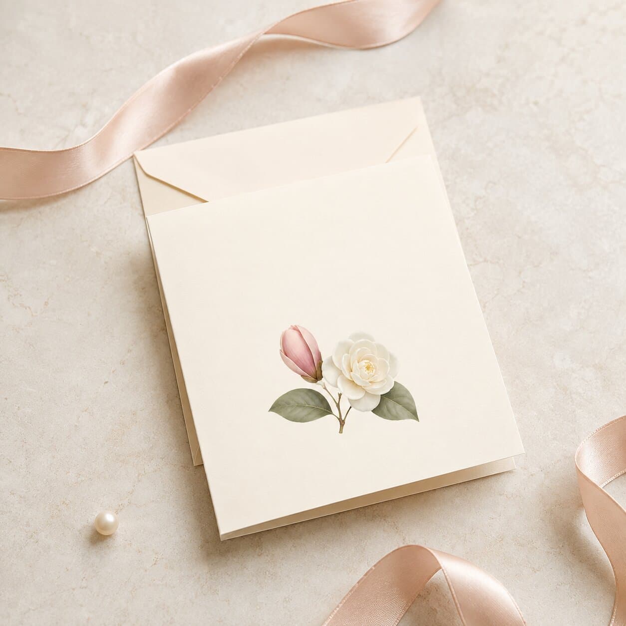 3D Magnolia Floral Clipart, Wedding Invitation Elements, Botanical PNG thumbnail 3