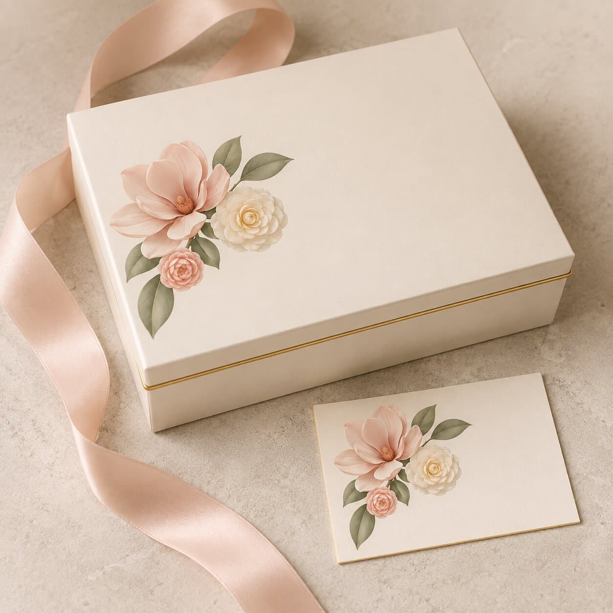 3D Magnolia Floral Clipart, Wedding Invitation Elements, Botanical PNG thumbnail 6