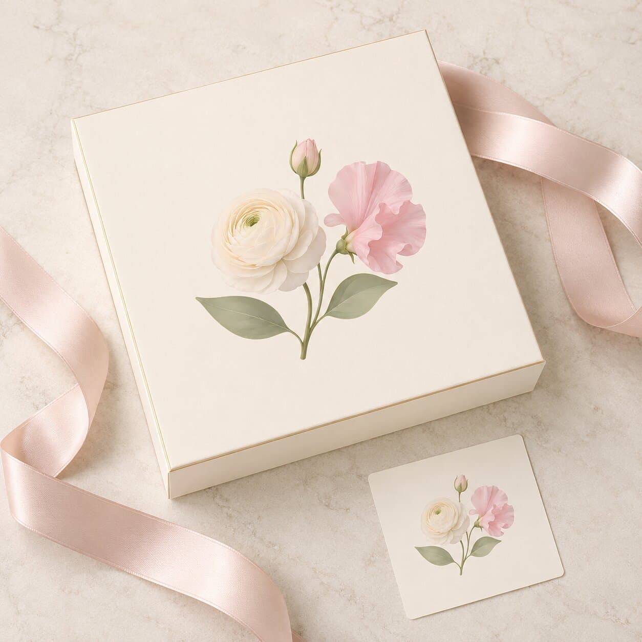 3D Floral Clipart Set, Ranunculus Anemone Wedding Invitation Graphics thumbnail 6